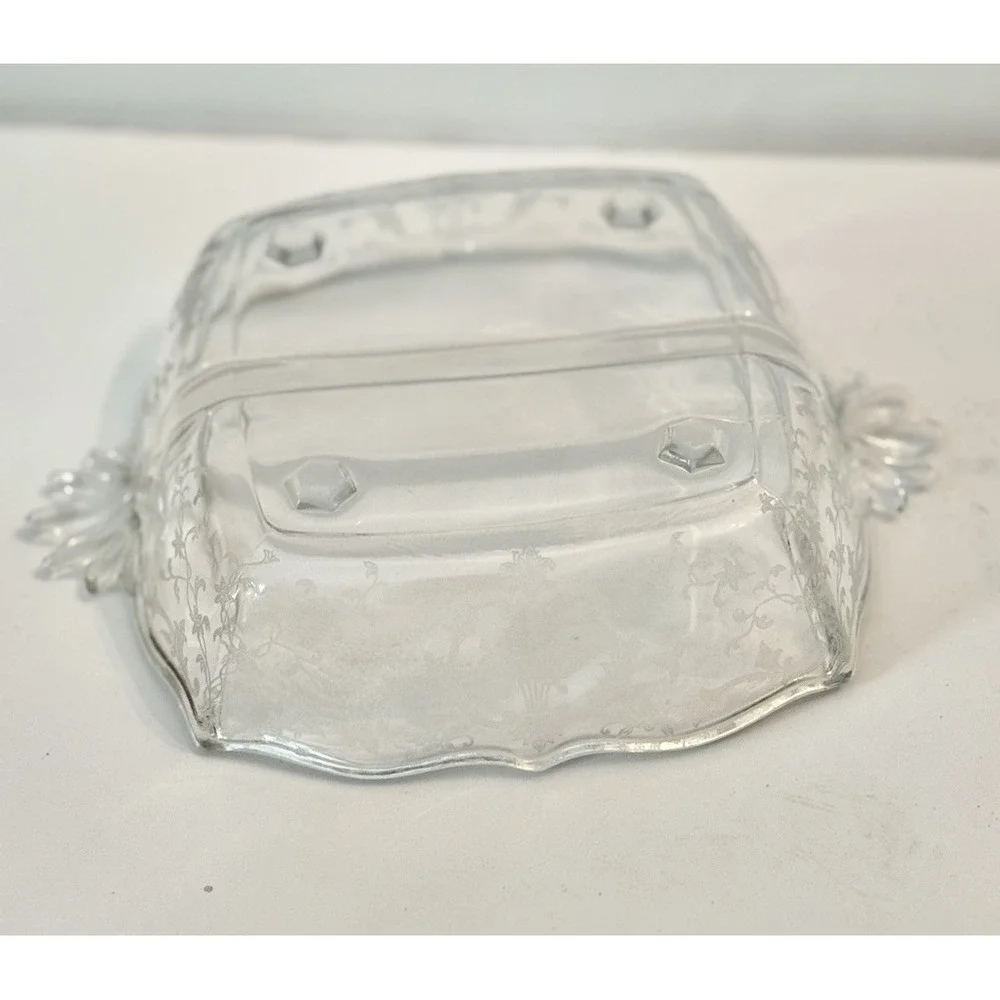 Fostoria Navarre Clear Baroque 2 Part Handled‎ Relish 7.75